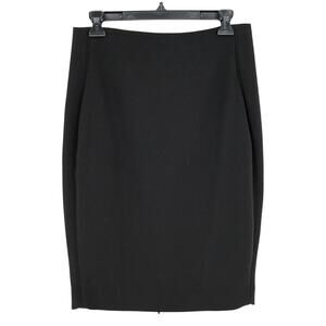 LTD Skirt Womens 6 Black Lined Pencil Straight Exposed Back Zip Career Office